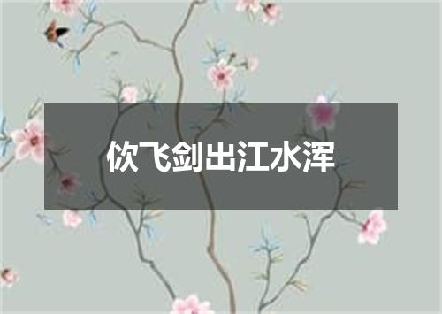 佽飞剑出江水浑