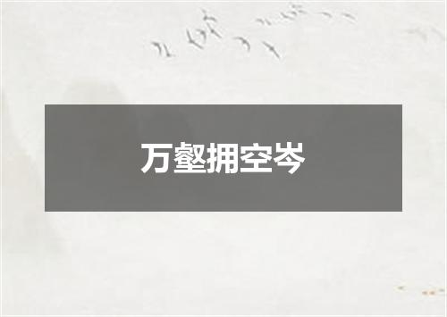 万壑拥空岑