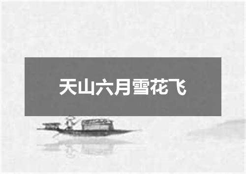 天山六月雪花飞