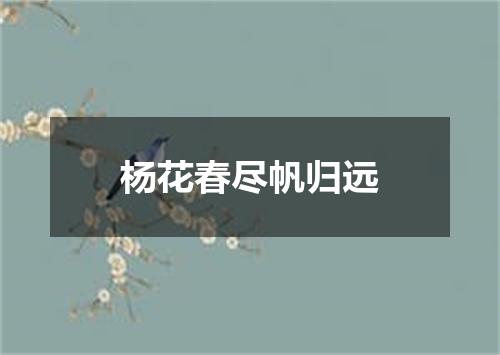 杨花春尽帆归远