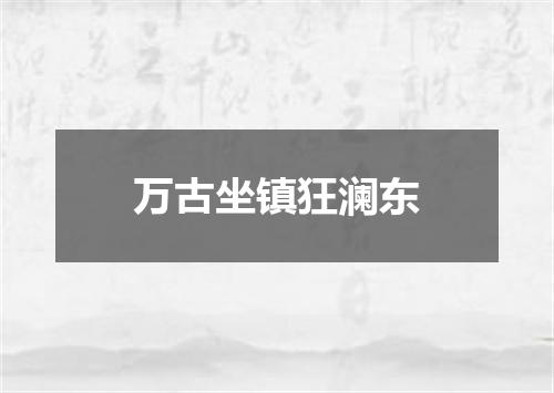 万古坐镇狂澜东