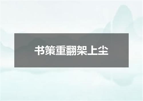 书策重翻架上尘