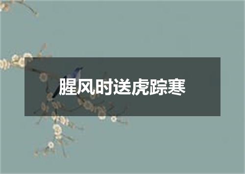 腥风时送虎踪寒