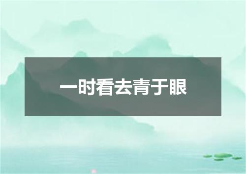 一时看去青于眼