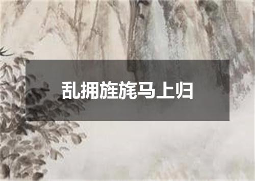 乱拥旌旄马上归