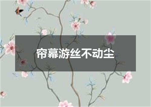 帘幕游丝不动尘