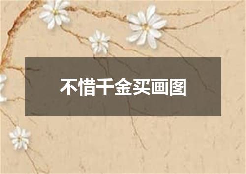 不惜千金买画图