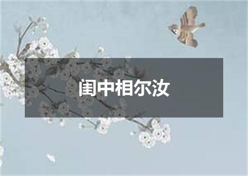 闺中相尔汝