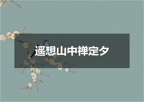 遥想山中禅定夕