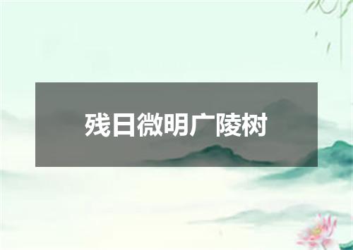 残日微明广陵树