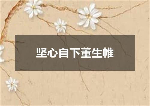 坚心自下董生帷