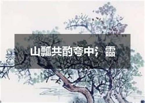 山瓢共酌夸中氵霝