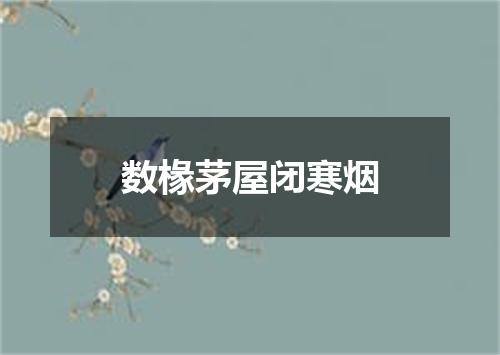 数椽茅屋闭寒烟