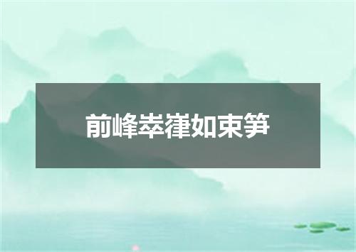 前峰崒嵂如束笋