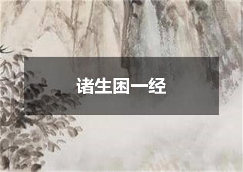 诸生困一经
