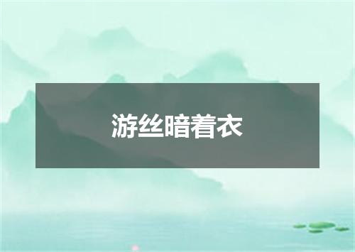游丝暗着衣