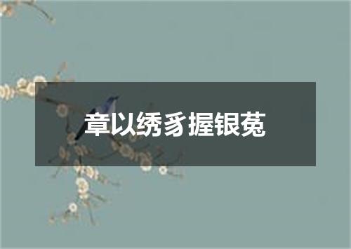 章以绣豸握银菟