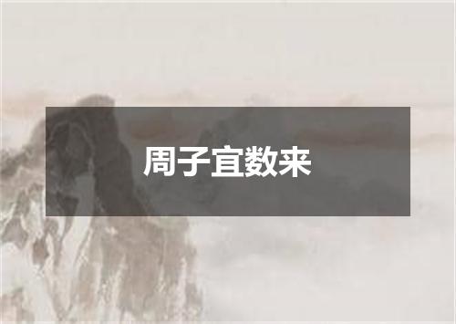 周子宜数来