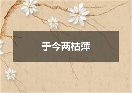 于今两枯萍