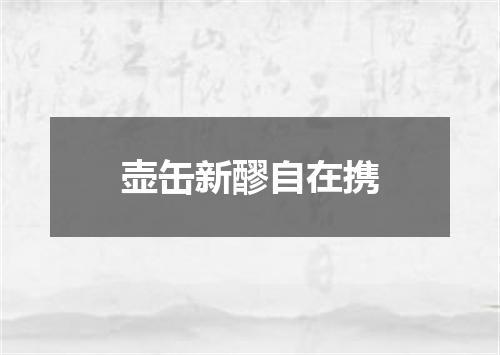 壶缶新醪自在携