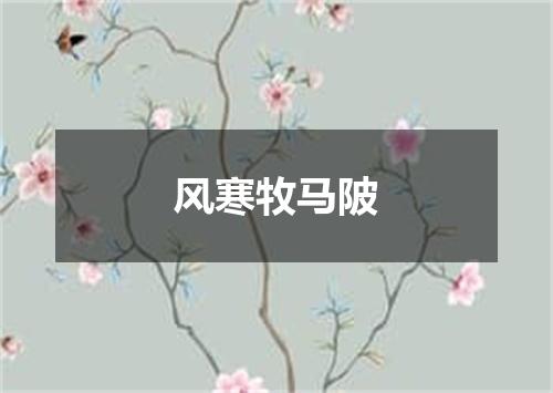 风寒牧马陂