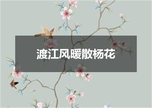 渡江风暖散杨花