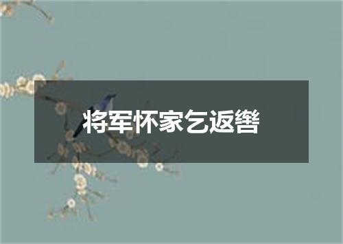 将军怀家乞返辔