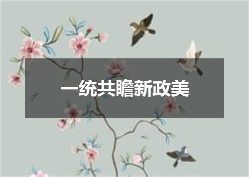 一统共瞻新政美