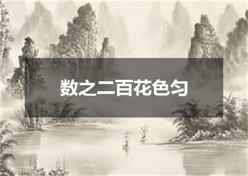 数之二百花色匀
