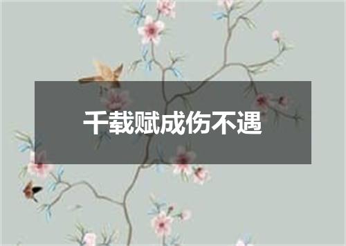 千载赋成伤不遇