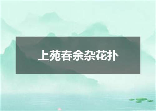 上苑春余杂花扑