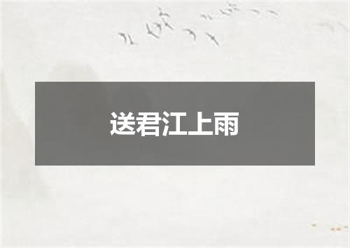 送君江上雨