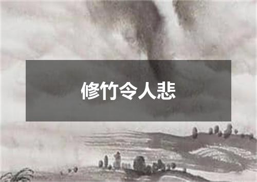 修竹令人悲
