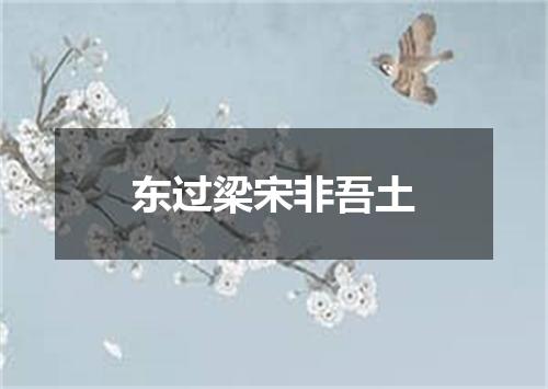 东过梁宋非吾土