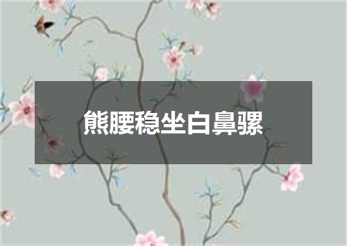 熊腰稳坐白鼻骡