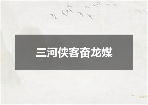 三河侠客奋龙媒