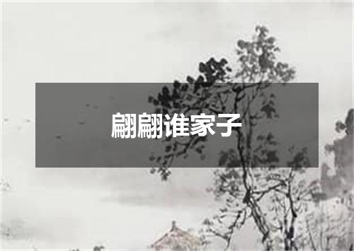 翩翩谁家子