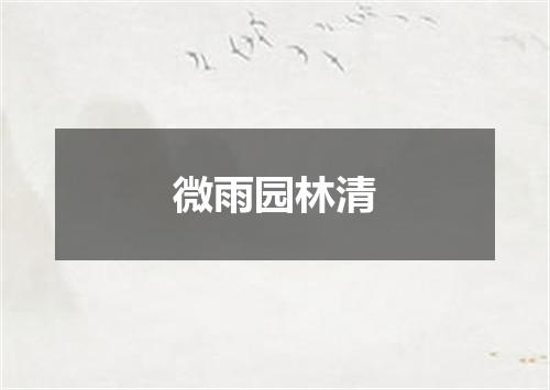 微雨园林清