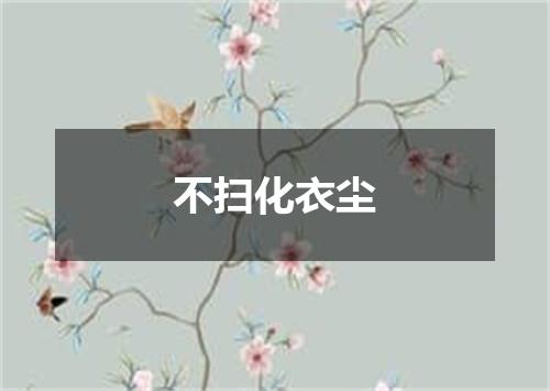 不扫化衣尘