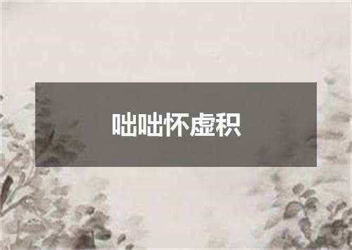 咄咄怀虚积