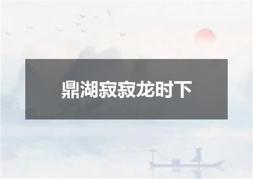 鼎湖寂寂龙时下