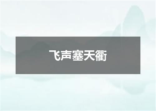 飞声塞天衢