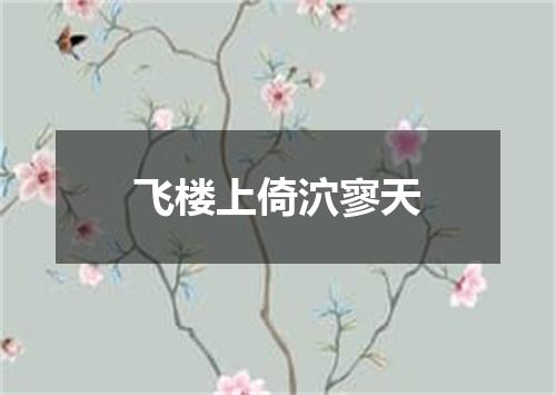 飞楼上倚泬寥天