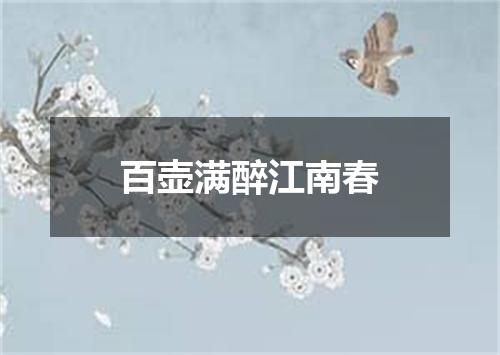百壶满醉江南春