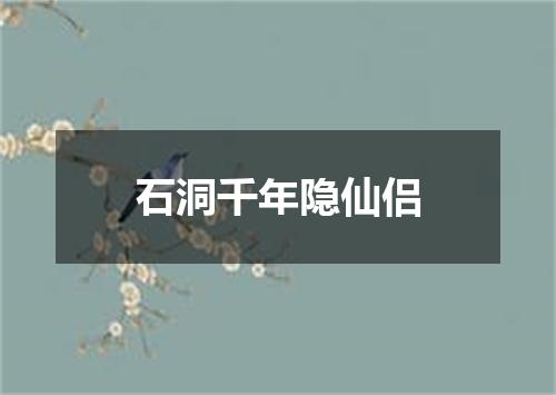 石洞千年隐仙侣