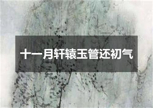 十一月轩辕玉管还初气