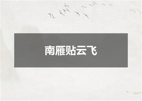 南雁贴云飞
