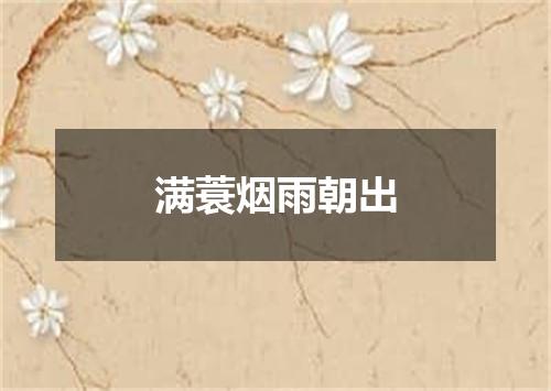 满蓑烟雨朝出
