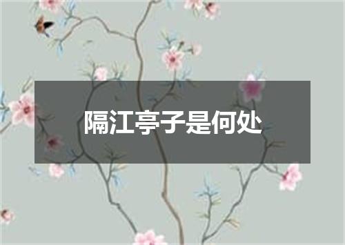 隔江亭子是何处