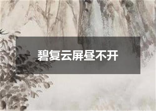 碧复云屏昼不开